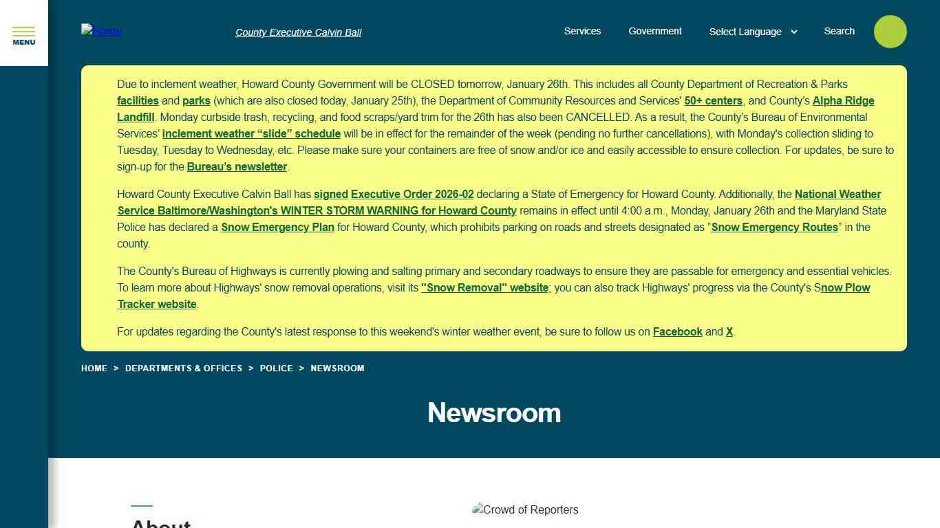 Newsroom Howard County