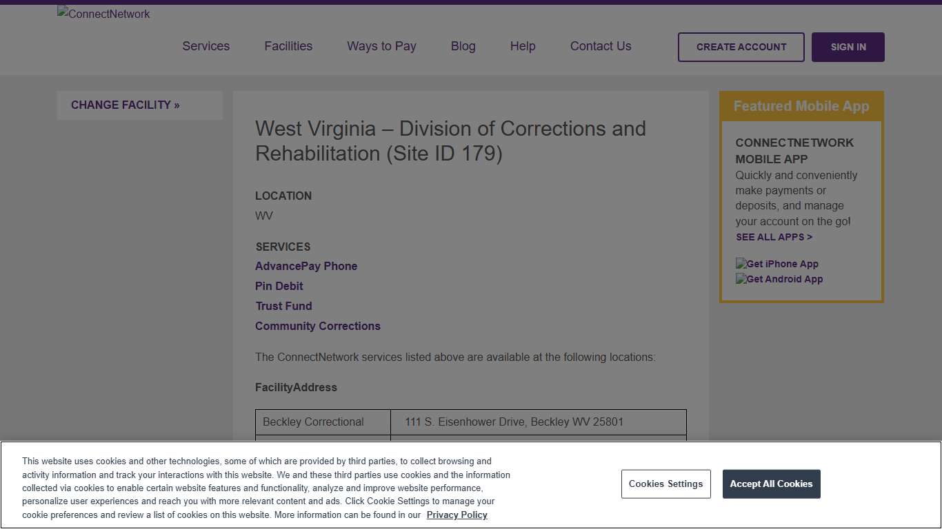 West Virginia – Division of Corrections and Rehabilitation ConnectNetwork